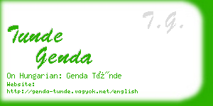tunde genda business card
